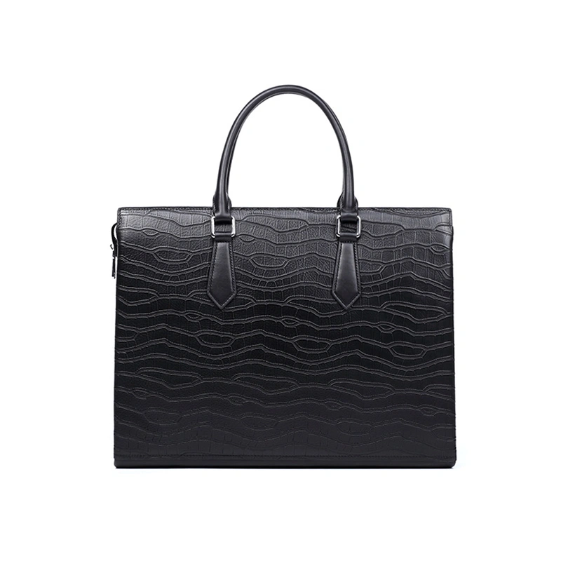 New Genuine Leather Men's Business Briefcase - Large Capacity Laptop Bag- Handbag & Crossbody Bag